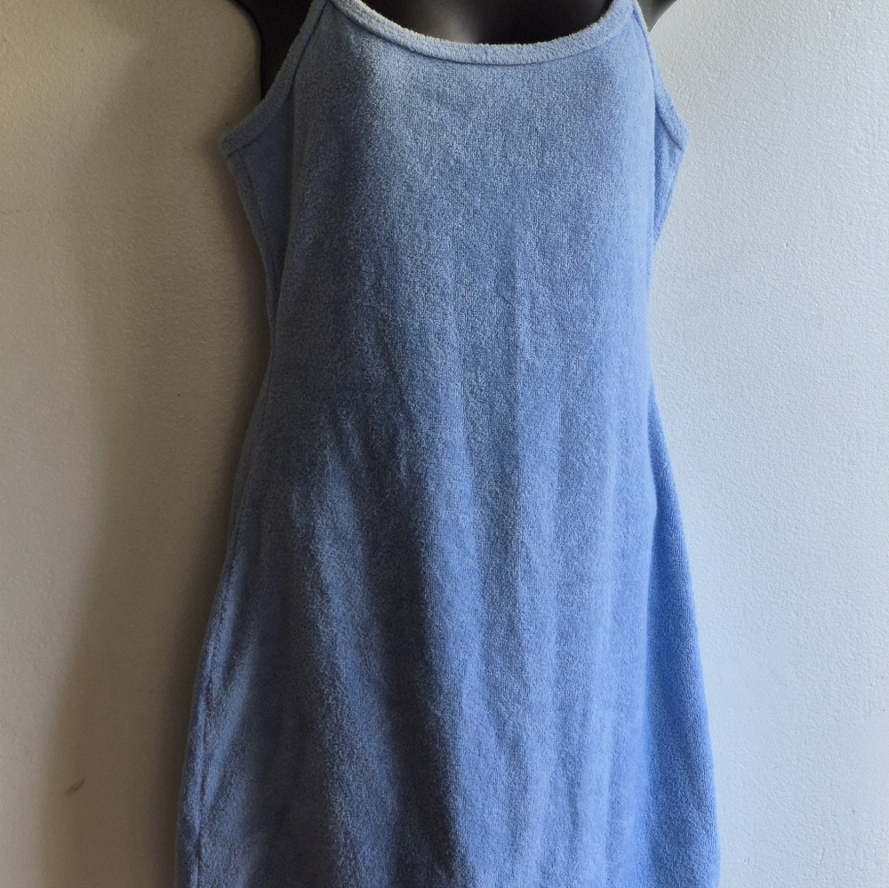 Ambercrombie Fitch Y2k Blue Terry Cloth Mini Dress S